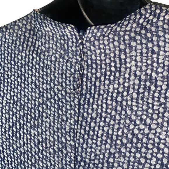 J. Mendel paris blue/white silk wrap drape front sequin dress - Picture 7 of 8